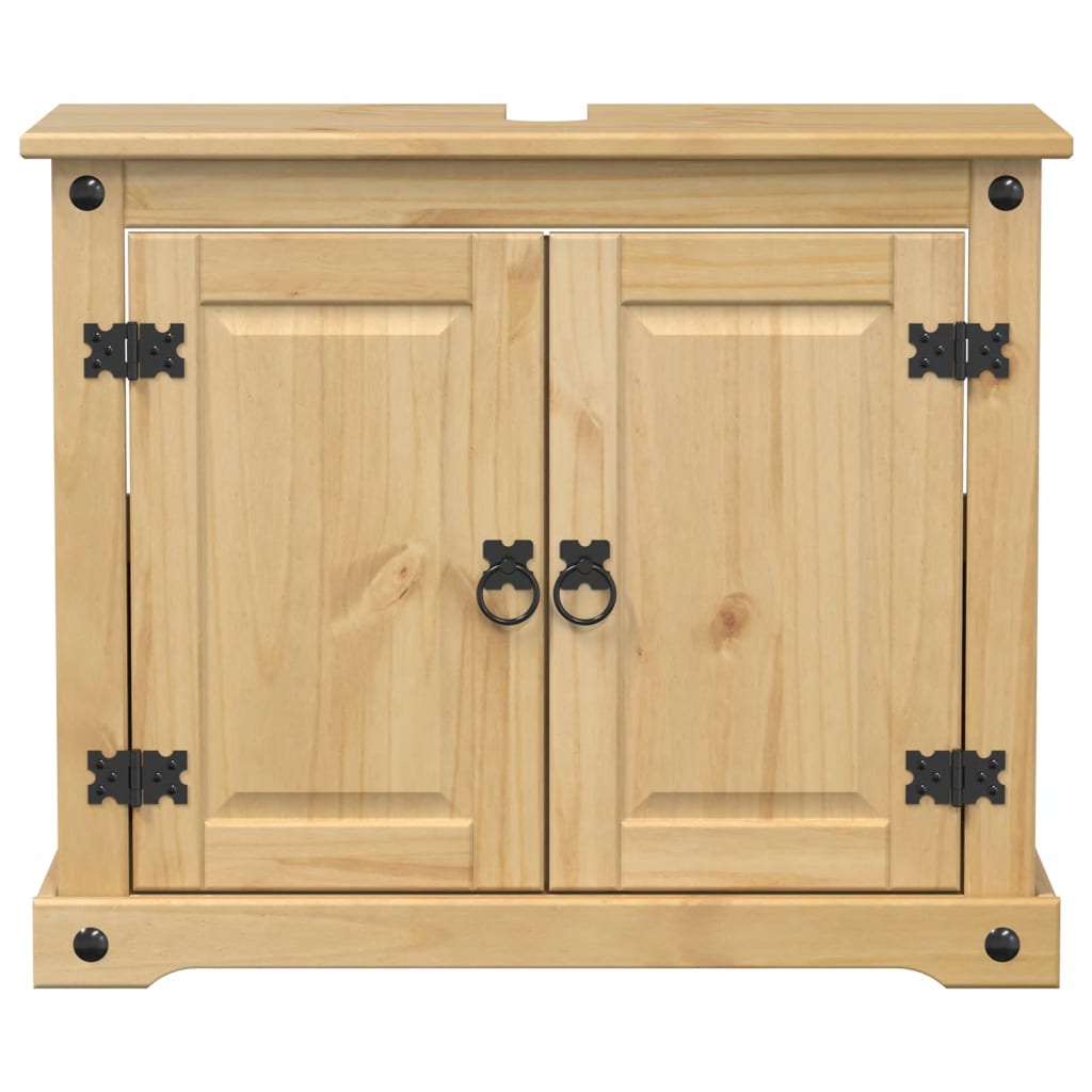 Badkamer wastafelkast Corona 73x33x60 cm massief grenenhout is nu te koop bij PeponiXL, paradijselijk wonen!