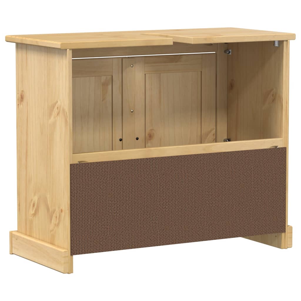Badkamer wastafelkast Corona 73x33x60 cm massief grenenhout is nu te koop bij PeponiXL, paradijselijk wonen!