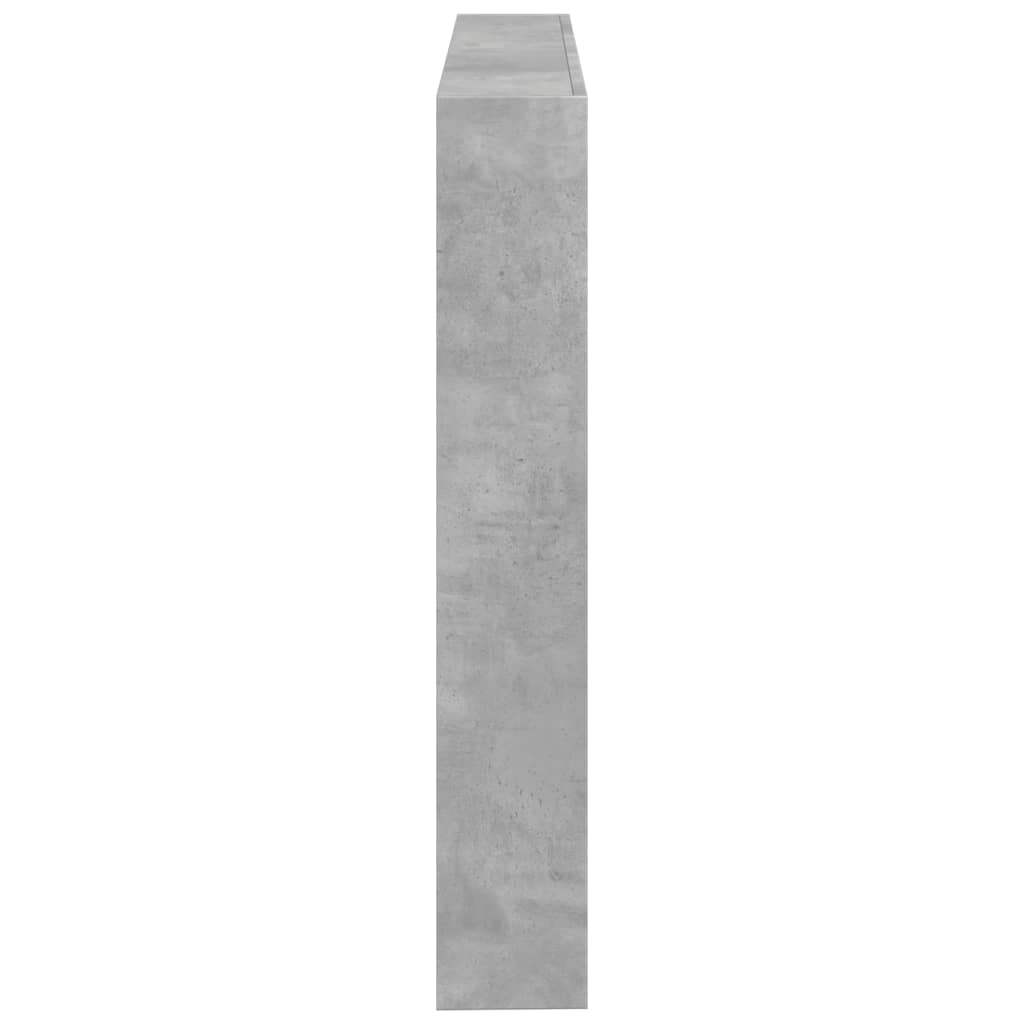 Hoofdbordkast met LED-verlichting 140x17x102 cm betongrijs is nu te koop bij PeponiXL, paradijselijk wonen!