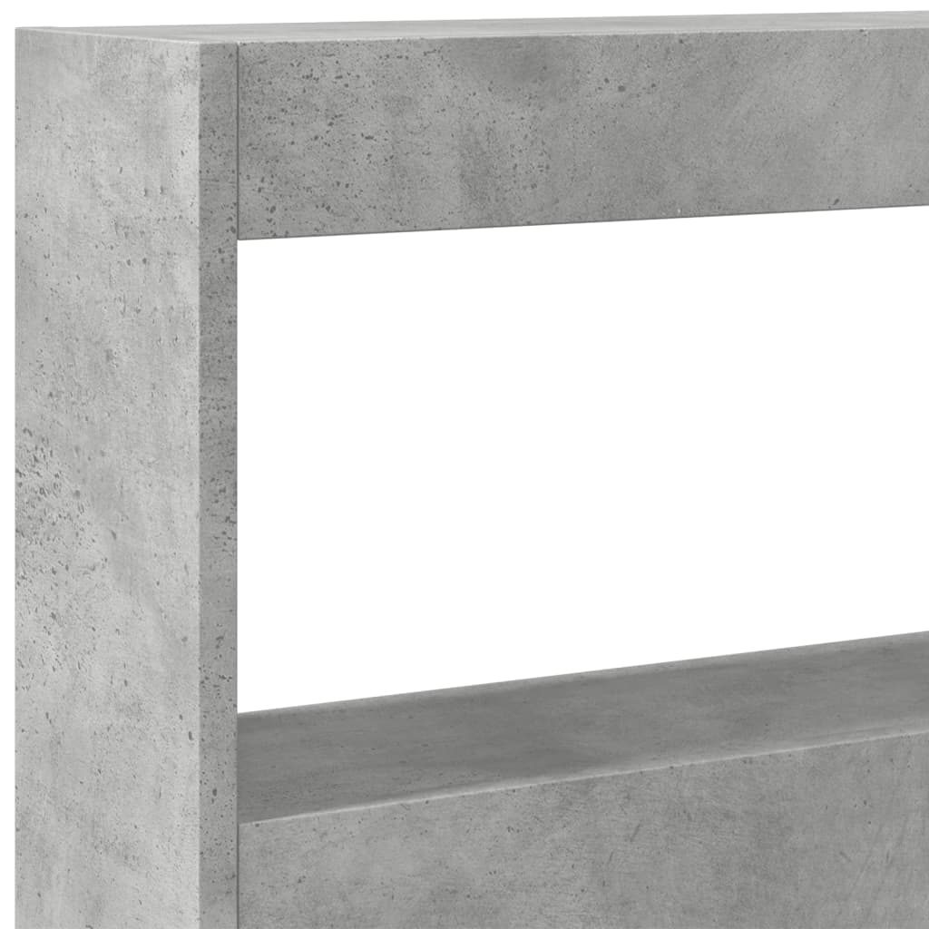 Hoofdbordkast met LED-verlichting 160x17x102 cm betongrijs is nu te koop bij PeponiXL, paradijselijk wonen!