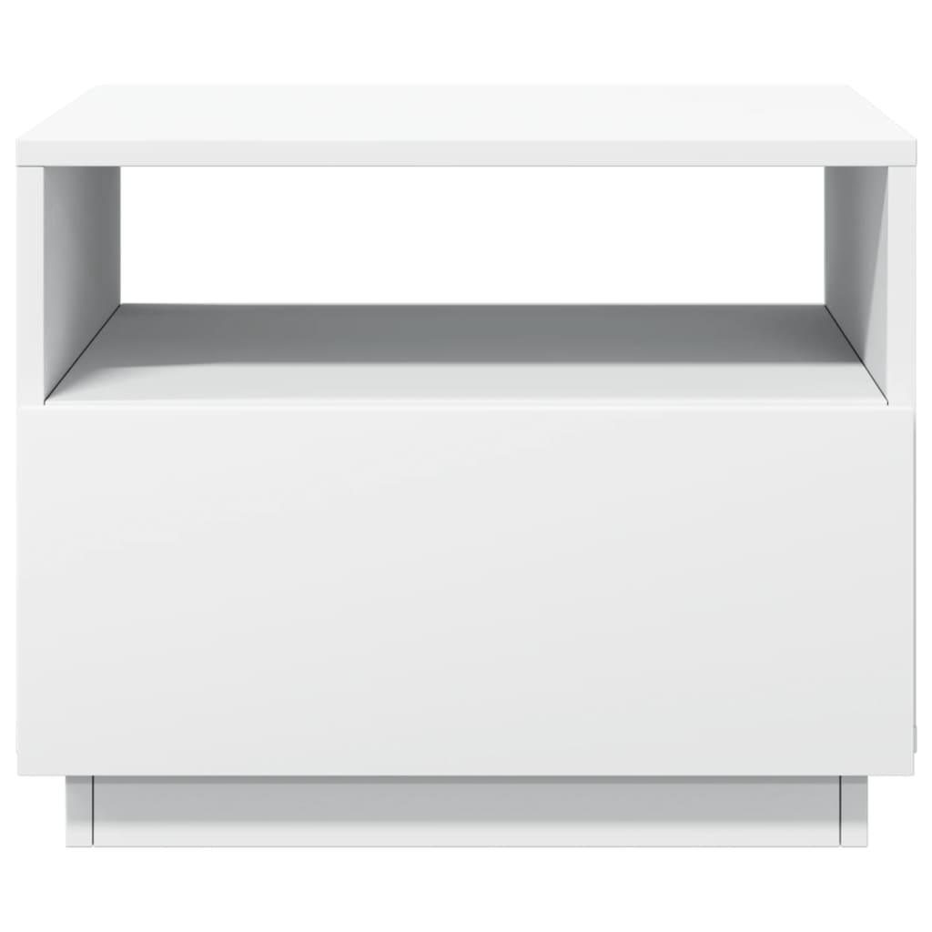 Salontafel met LED-verlichting 50x49x40 cm wit is nu te koop bij PeponiXL, paradijselijk wonen!