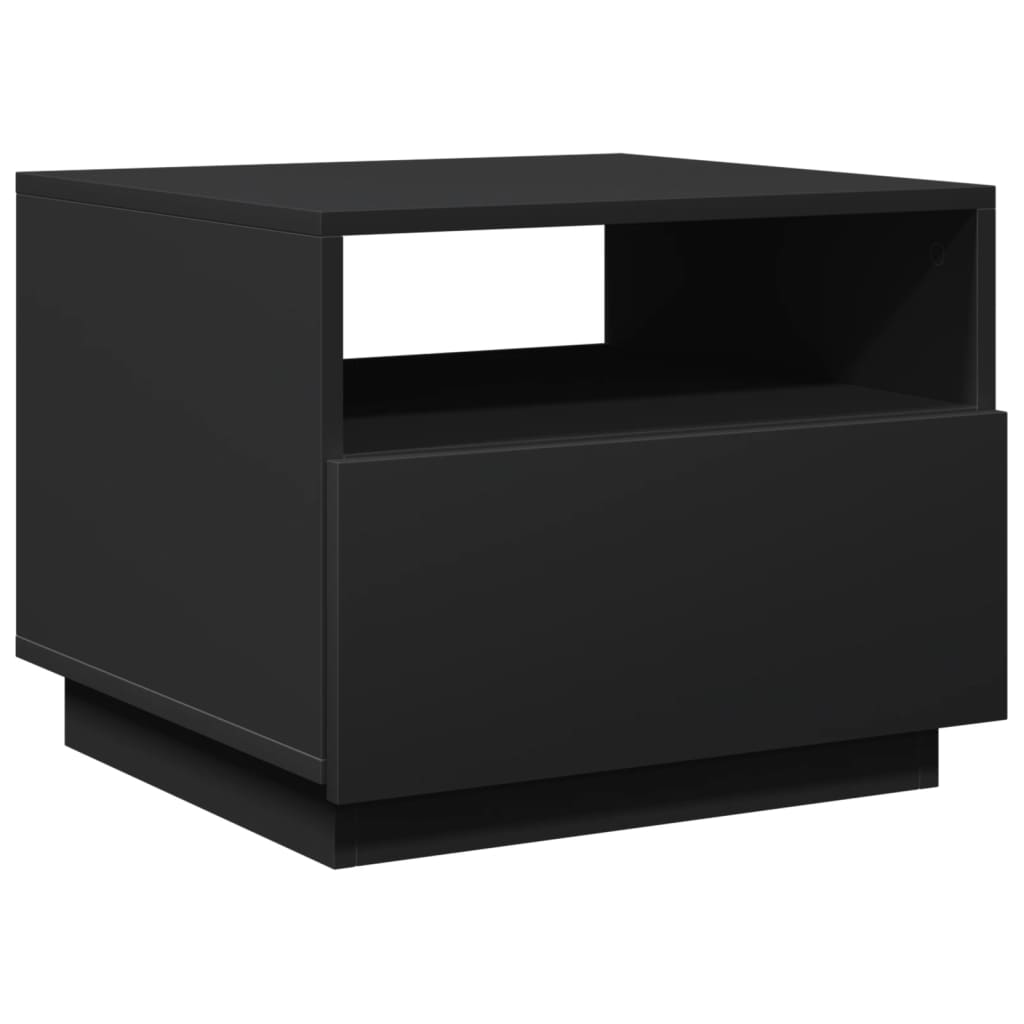 Salontafel met LED-verlichting 50x49x40 cm zwart is nu te koop bij PeponiXL, paradijselijk wonen!