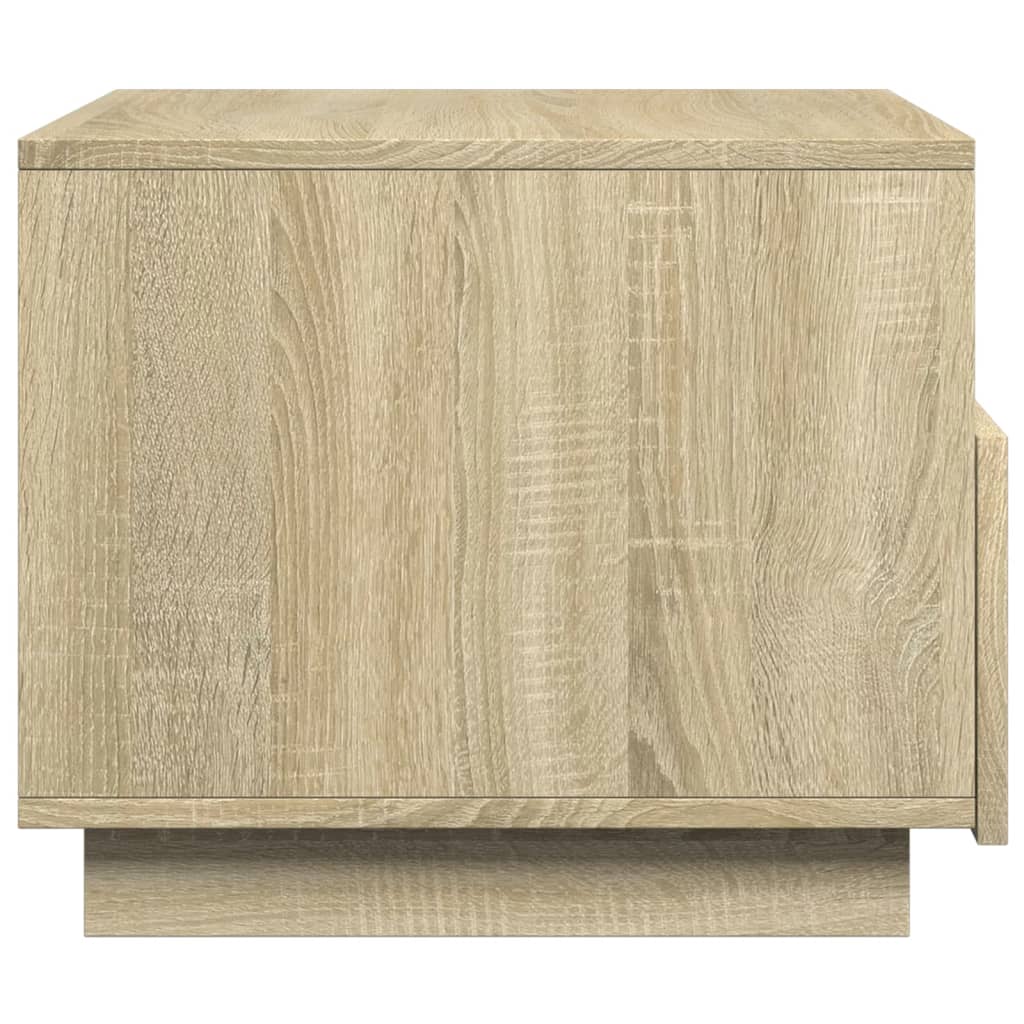 Salontafel met LED-verlichting 50x49x40 cm sonoma eikenkleurig is nu te koop bij PeponiXL, paradijselijk wonen!