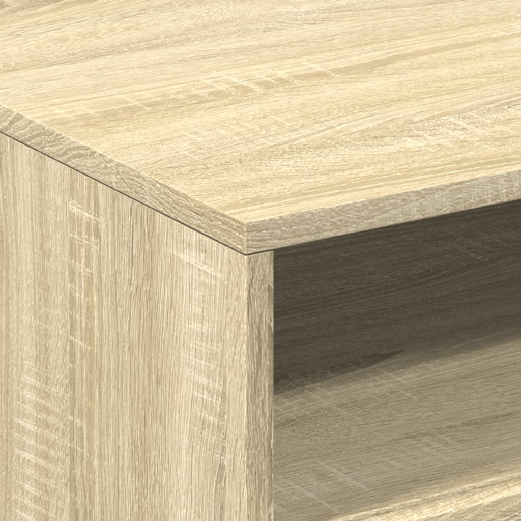 Salontafel met LED-verlichting 50x49x40 cm sonoma eikenkleurig is nu te koop bij PeponiXL, paradijselijk wonen!