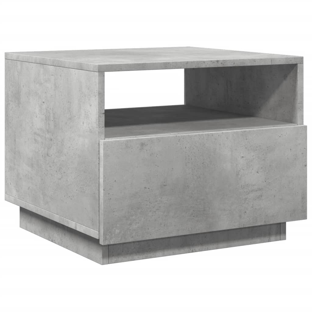 Salontafel met LED-verlichting 50x49x40 cm betongrijs is nu te koop bij PeponiXL, paradijselijk wonen!