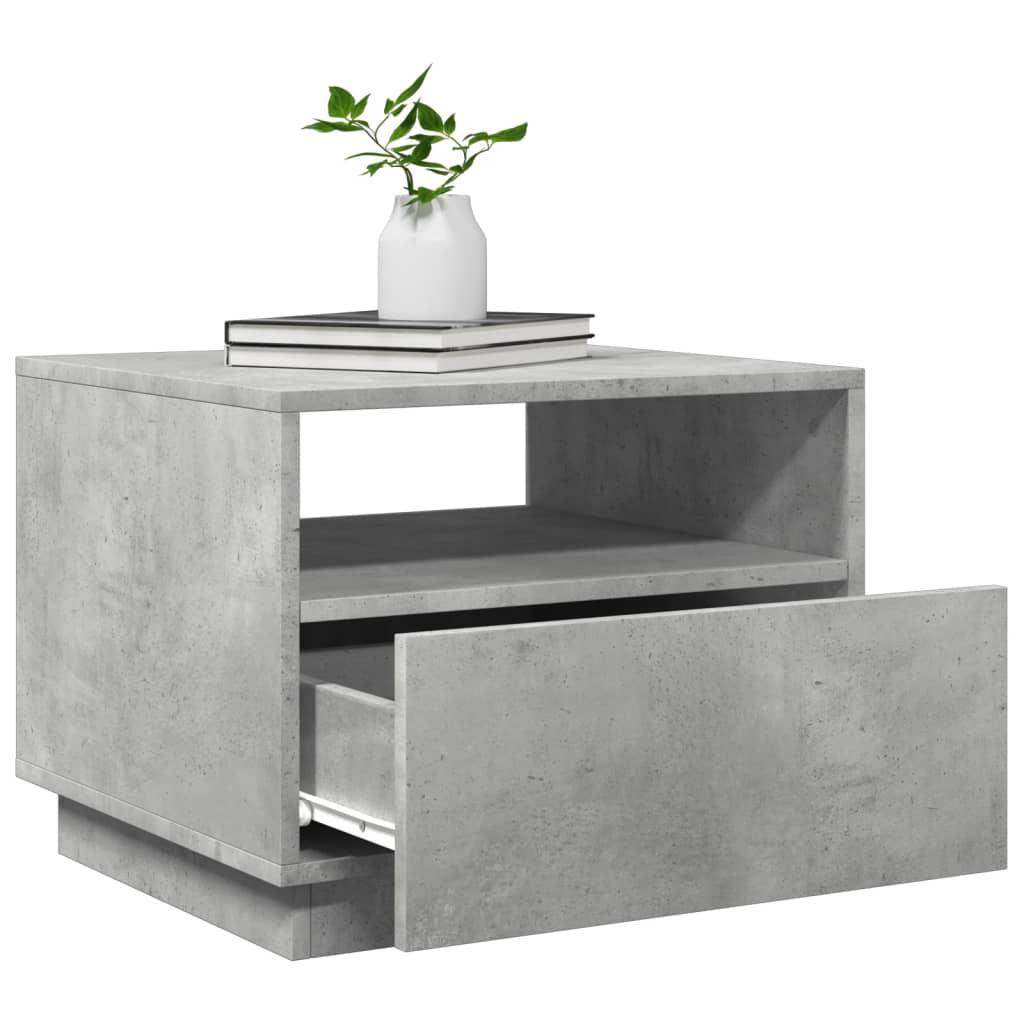 Salontafel met LED-verlichting 50x49x40 cm betongrijs is nu te koop bij PeponiXL, paradijselijk wonen!