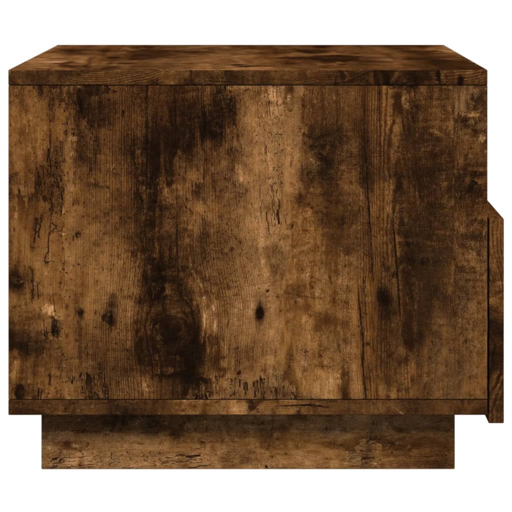 Salontafel met LED-verlichting 50x49x40 cm gerookt eikenkleurig is nu te koop bij PeponiXL, paradijselijk wonen!