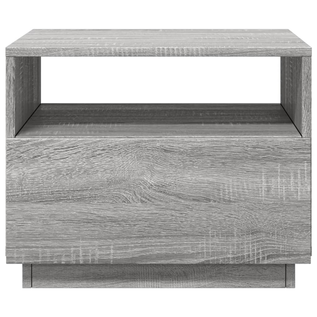 Salontafel met LED-verlichting 50x49x40 cm grijs sonoma eiken is nu te koop bij PeponiXL, paradijselijk wonen!