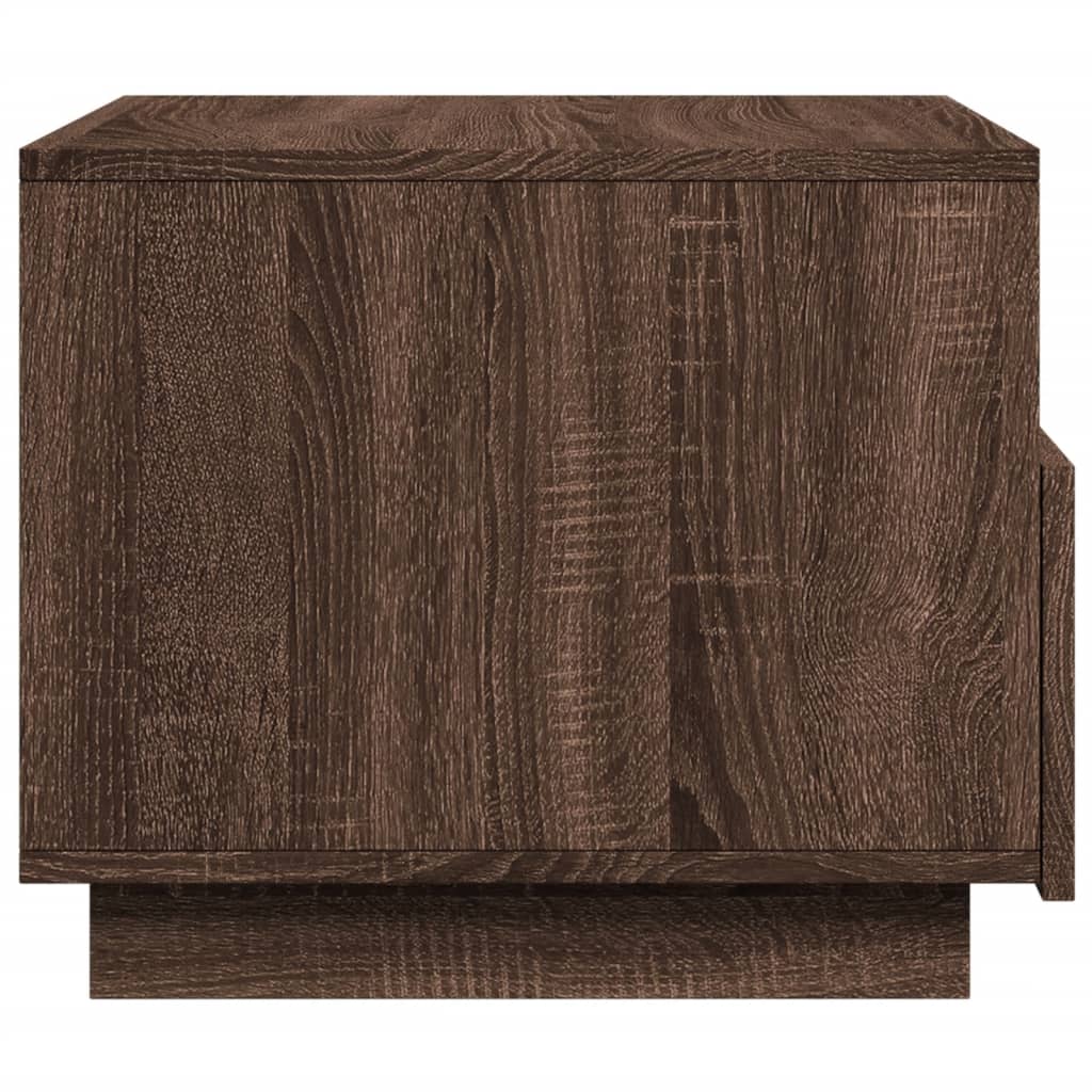 Salontafel met LED-verlichting 50x49x40 cm bruin eikenkleur is nu te koop bij PeponiXL, paradijselijk wonen!