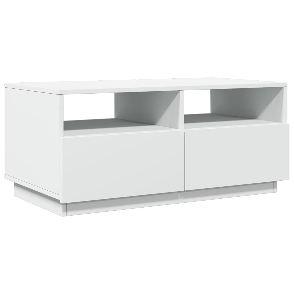 Salontafel met LED-verlichting 90x49x40 cm wit is nu te koop bij PeponiXL, paradijselijk wonen!