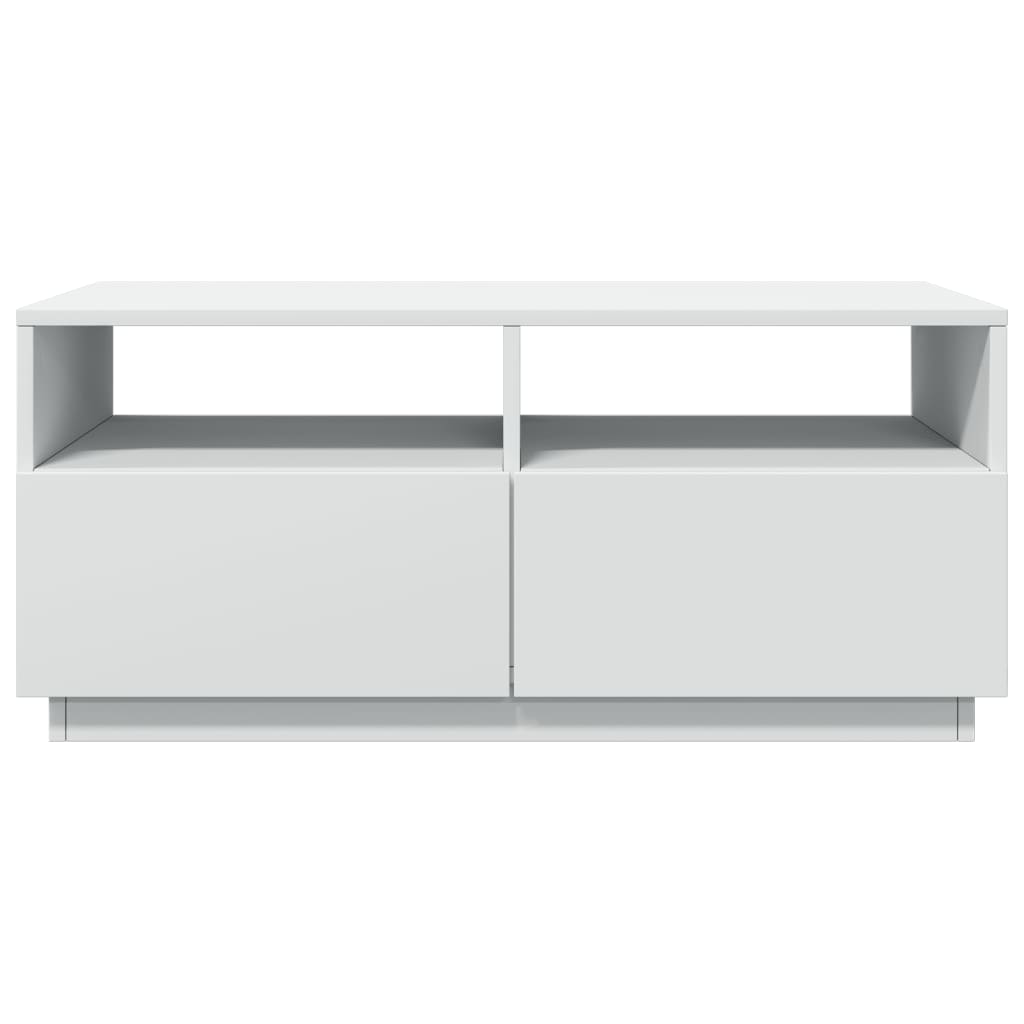 Salontafel met LED-verlichting 90x49x40 cm wit is nu te koop bij PeponiXL, paradijselijk wonen!