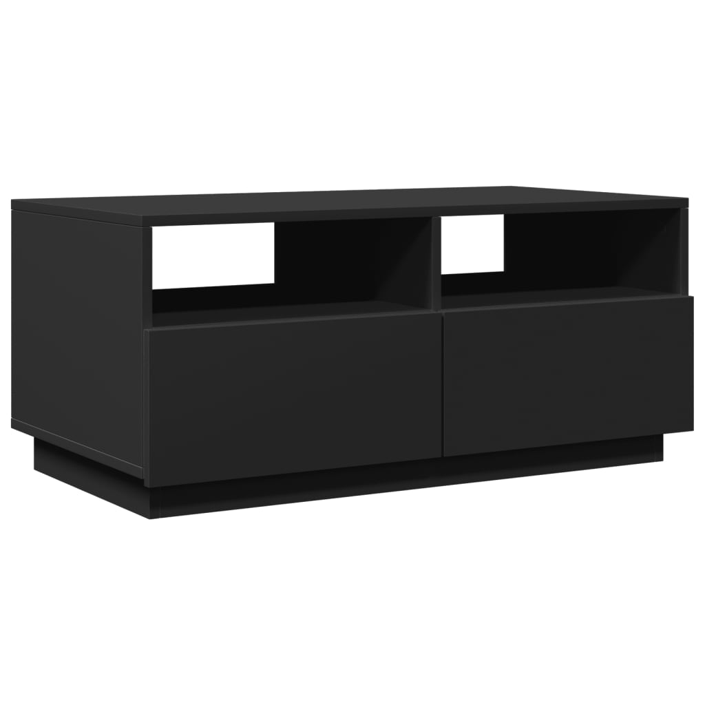 Salontafel met LED-verlichting 90x49x40 cm zwart is nu te koop bij PeponiXL, paradijselijk wonen!