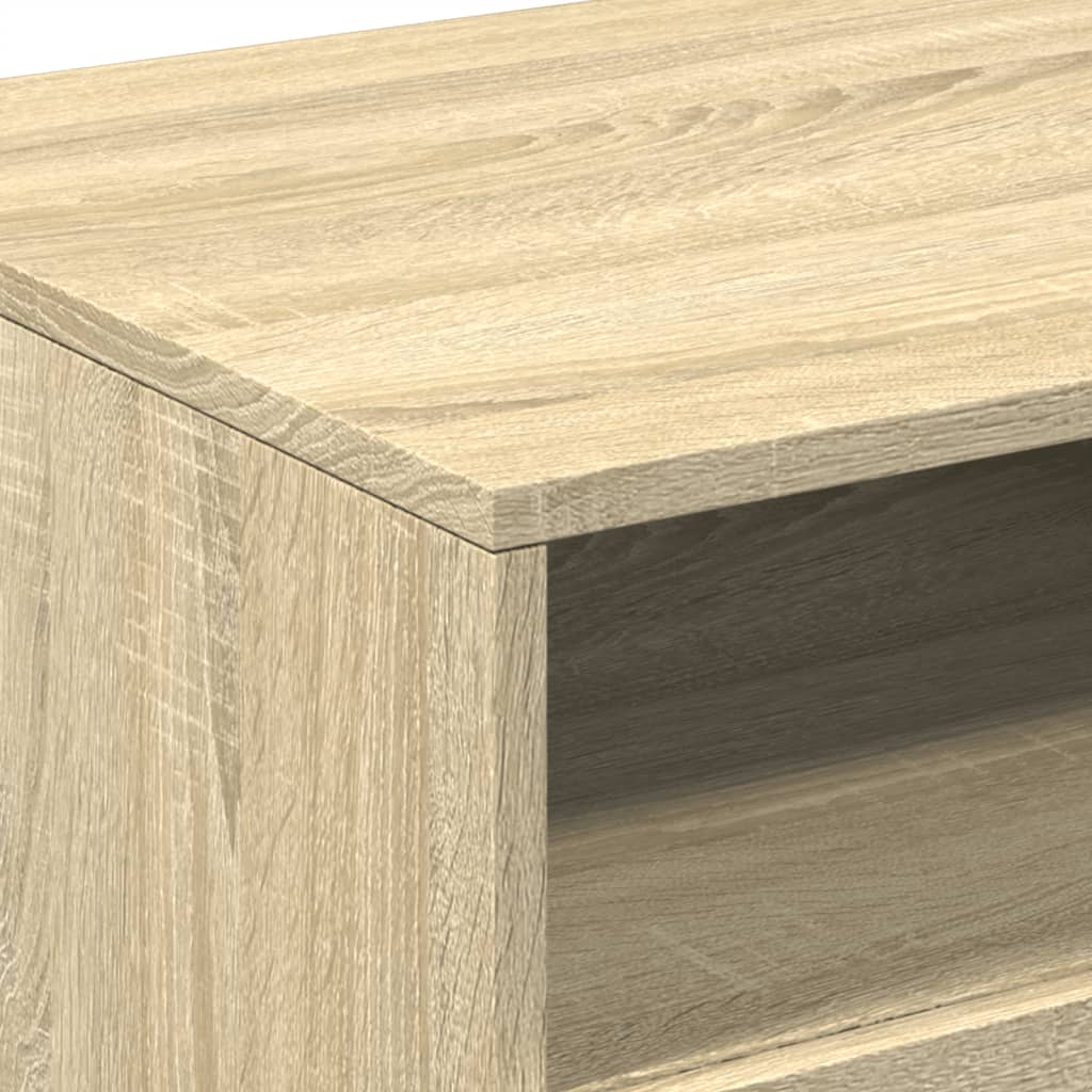 Salontafel met LED-verlichting 90x49x40 cm sonoma eikenkleurig is nu te koop bij PeponiXL, paradijselijk wonen!