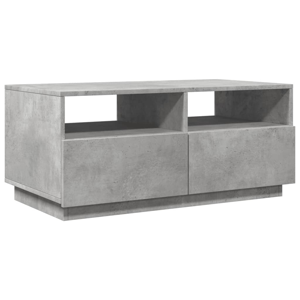 Salontafel met LED-verlichting 90x49x40 cm betongrijs is nu te koop bij PeponiXL, paradijselijk wonen!