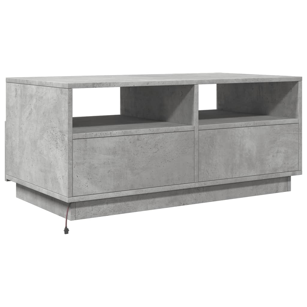 Salontafel met LED-verlichting 90x49x40 cm betongrijs is nu te koop bij PeponiXL, paradijselijk wonen!