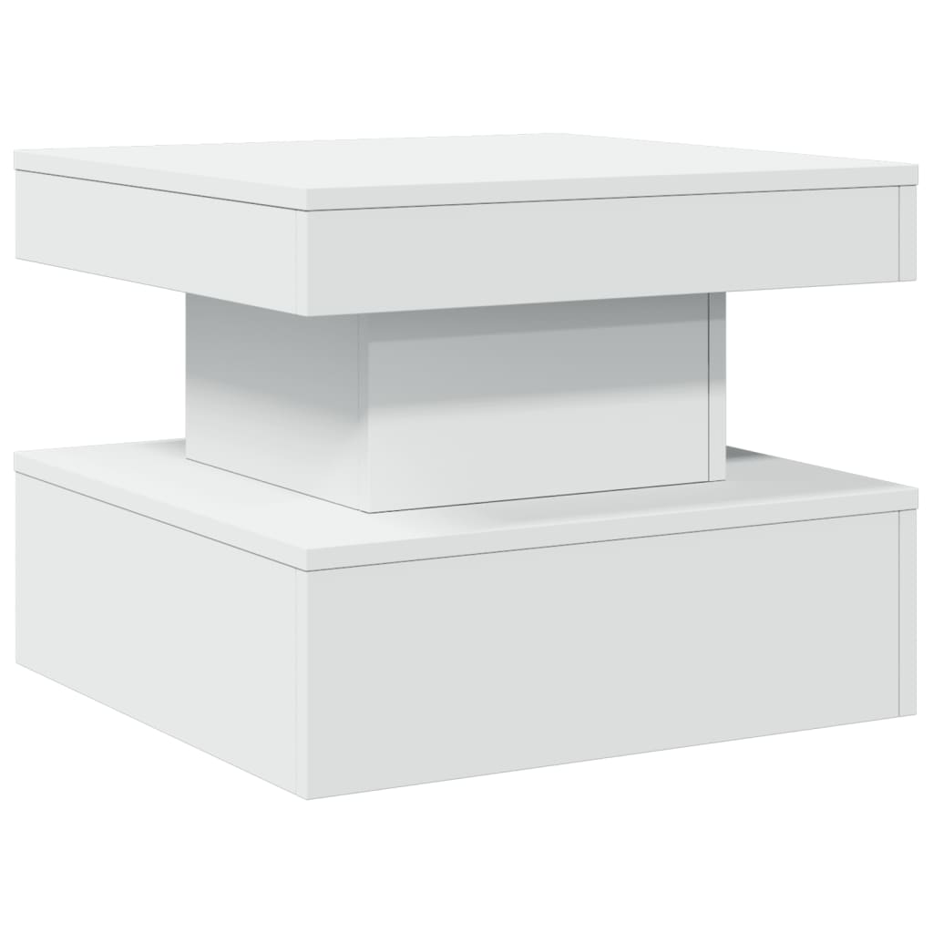 Salontafel met LED-verlichting 50x50x40 cm wit is nu te koop bij PeponiXL, paradijselijk wonen!