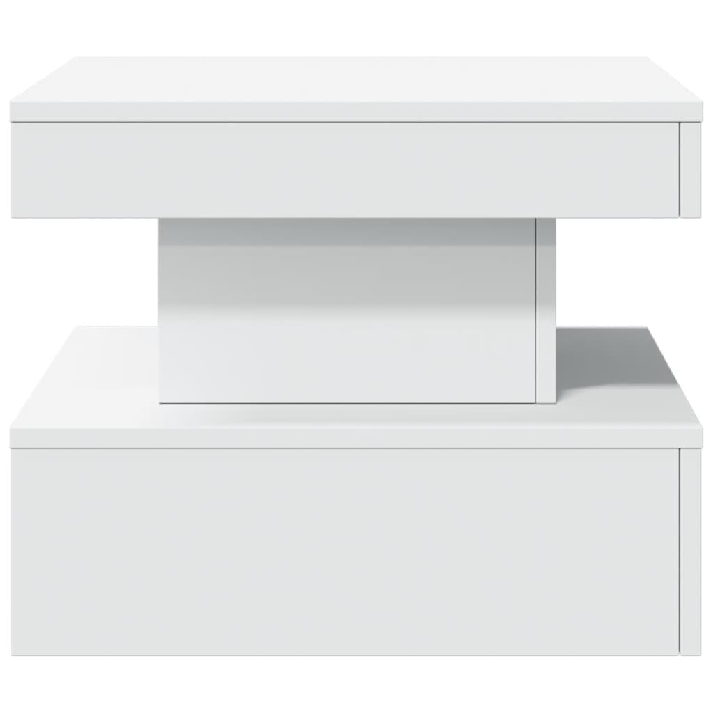 Salontafel met LED-verlichting 50x50x40 cm wit is nu te koop bij PeponiXL, paradijselijk wonen!