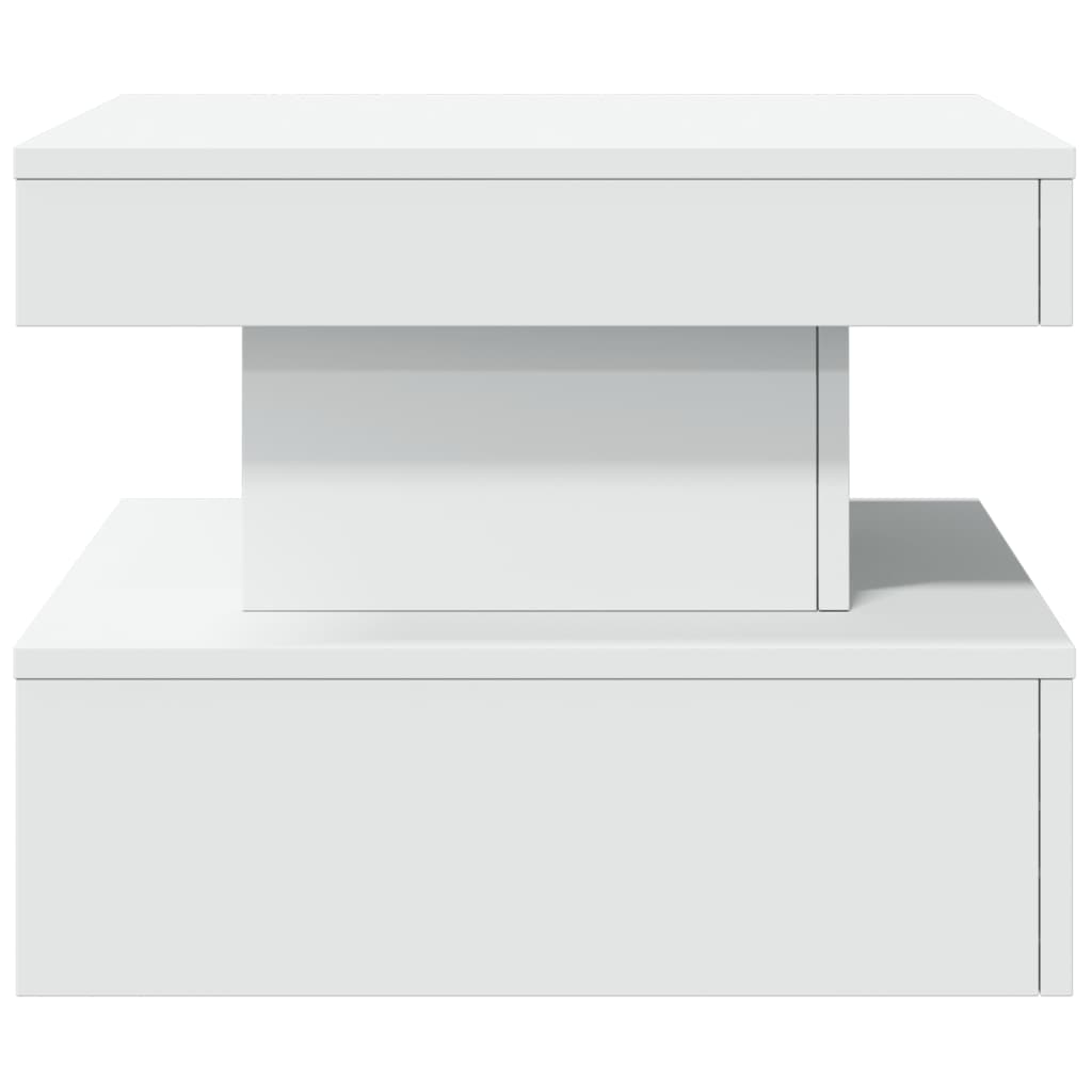 Salontafel met LED-verlichting 50x50x40 cm wit is nu te koop bij PeponiXL, paradijselijk wonen!
