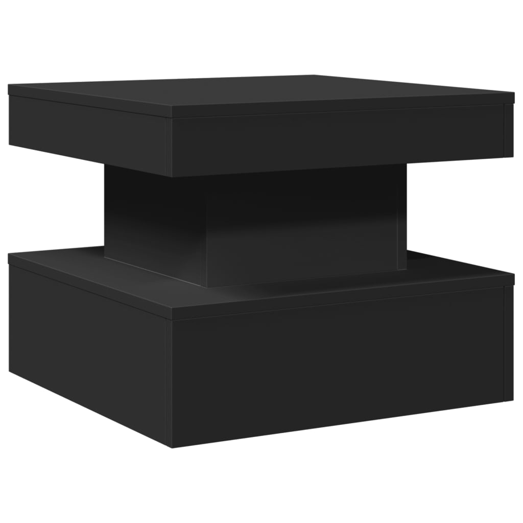 Salontafel met LED-verlichting 50x50x40 cm zwart is nu te koop bij PeponiXL, paradijselijk wonen!