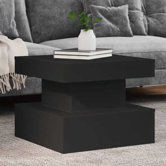 Salontafel met LED-verlichting 50x50x40 cm zwart is nu te koop bij PeponiXL, paradijselijk wonen!
