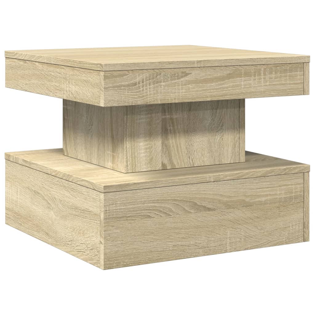 Salontafel met LED-verlichting 50x50x40 cm sonoma eiken is nu te koop bij PeponiXL, paradijselijk wonen!