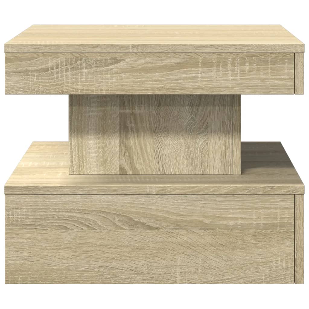 Salontafel met LED-verlichting 50x50x40 cm sonoma eiken is nu te koop bij PeponiXL, paradijselijk wonen!