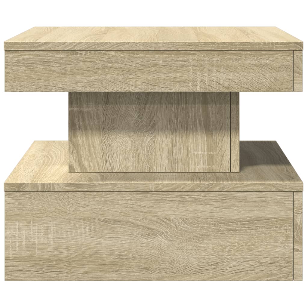 Salontafel met LED-verlichting 50x50x40 cm sonoma eiken is nu te koop bij PeponiXL, paradijselijk wonen!