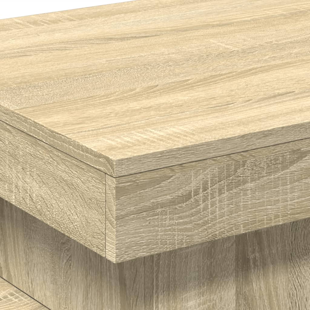 Salontafel met LED-verlichting 50x50x40 cm sonoma eiken is nu te koop bij PeponiXL, paradijselijk wonen!