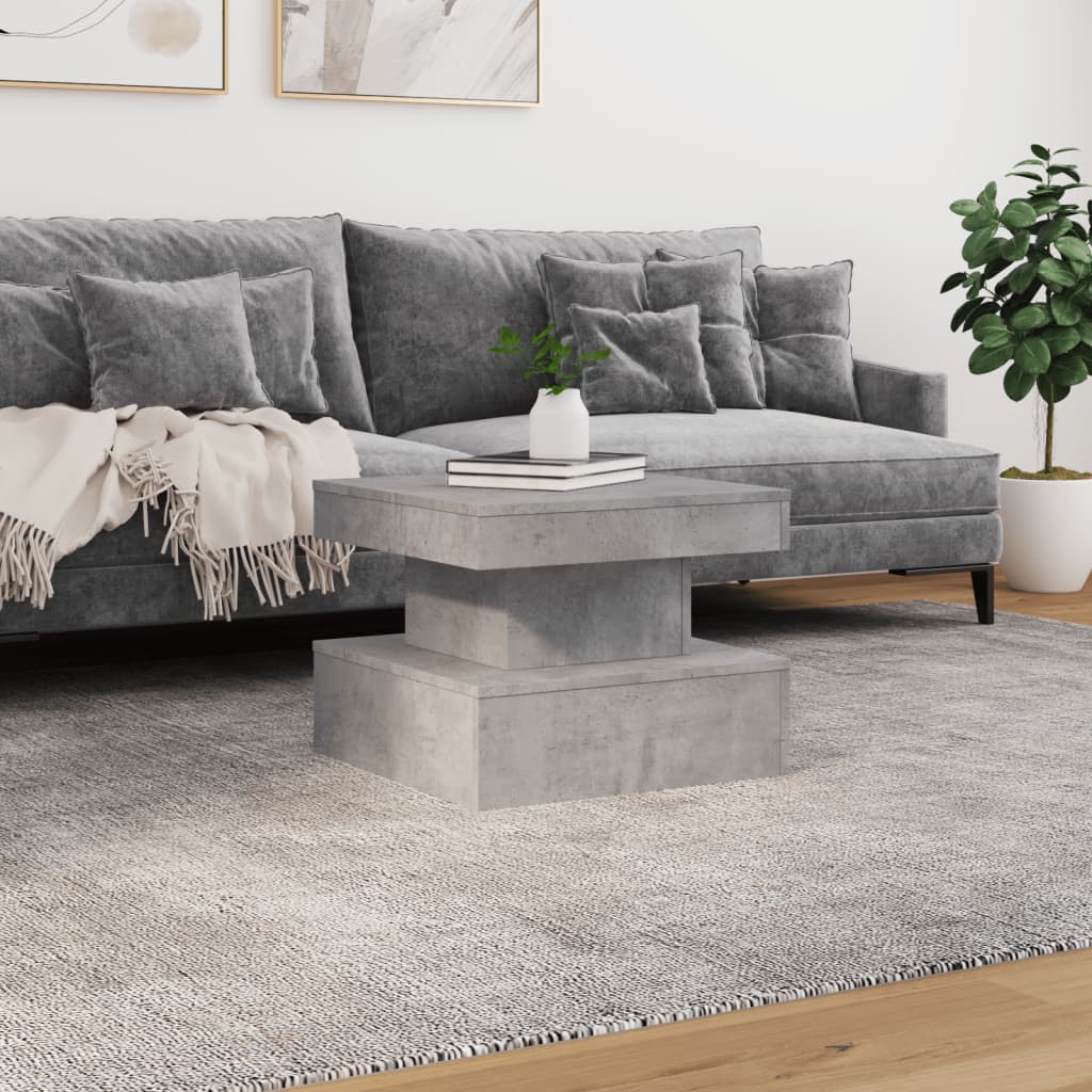 Salontafel met LED-verlichting 50x50x40 cm betongrijs is nu te koop bij PeponiXL, paradijselijk wonen!
