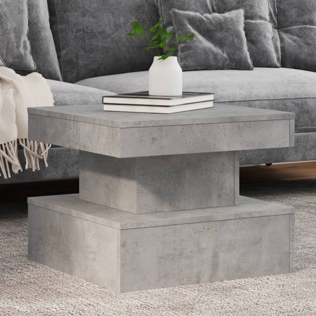 Salontafel met LED-verlichting 50x50x40 cm betongrijs is nu te koop bij PeponiXL, paradijselijk wonen!