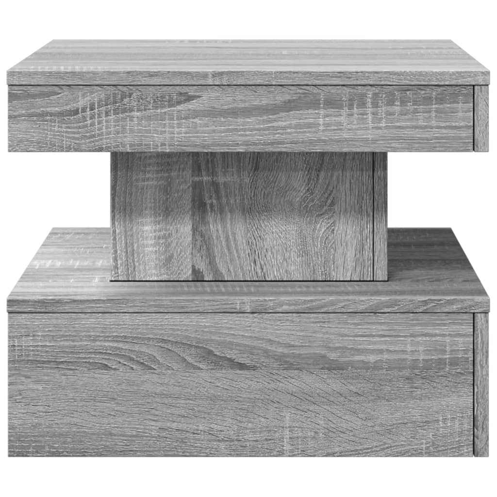Salontafel met LED-verlichting 50x50x40 cm grijs sonoma eiken is nu te koop bij PeponiXL, paradijselijk wonen!