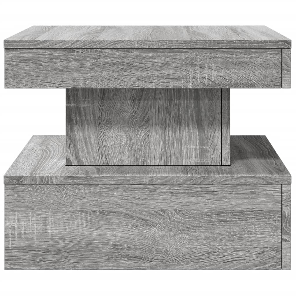 Salontafel met LED-verlichting 50x50x40 cm grijs sonoma eiken is nu te koop bij PeponiXL, paradijselijk wonen!