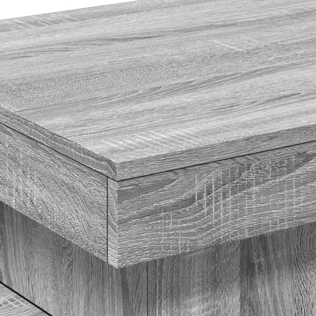 Salontafel met LED-verlichting 50x50x40 cm grijs sonoma eiken is nu te koop bij PeponiXL, paradijselijk wonen!