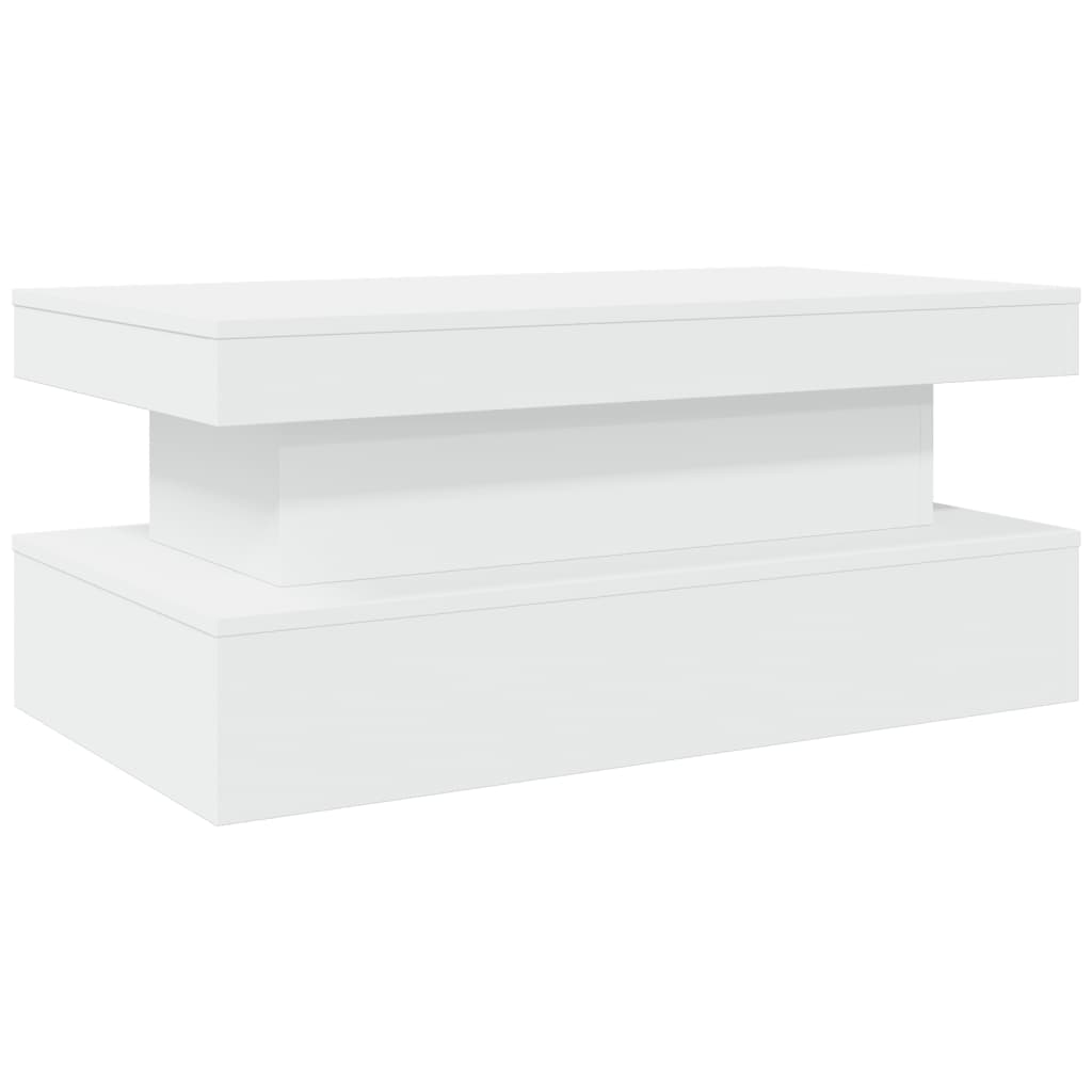 Salontafel met LED-verlichting 90x50x40 cm wit is nu te koop bij PeponiXL, paradijselijk wonen!