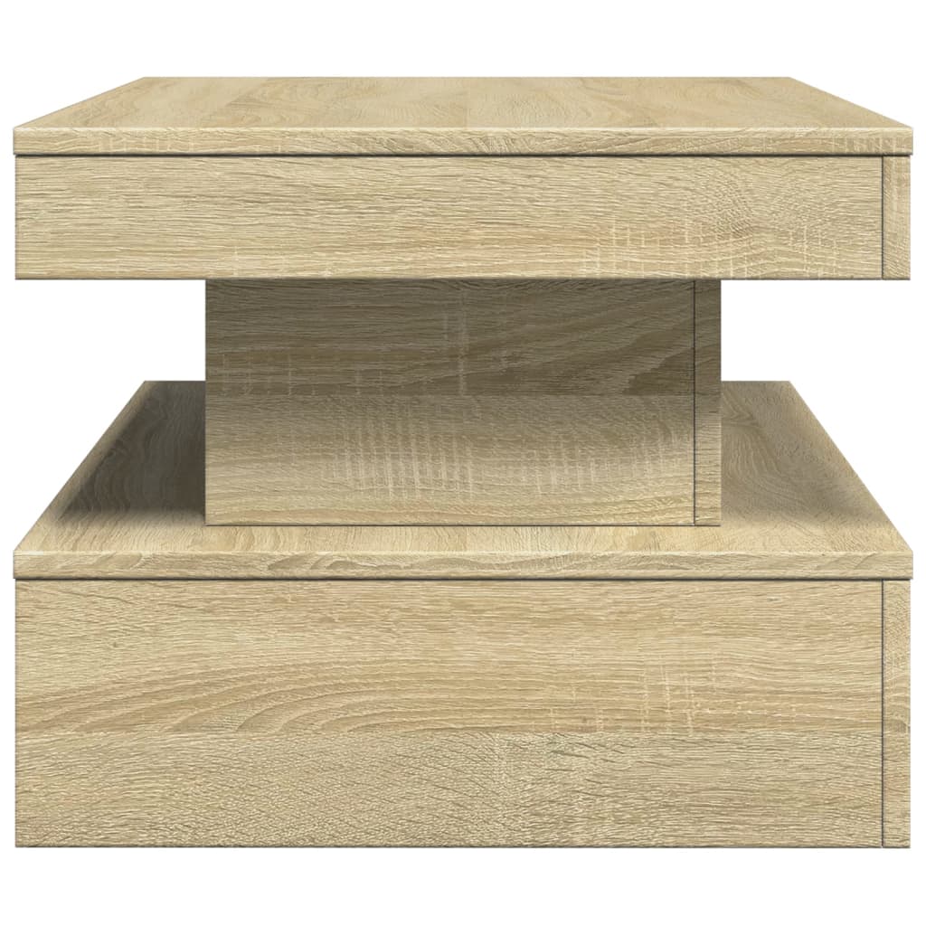 Salontafel met LED-verlichting 90x50x40 cm sonoma eikenkleurig is nu te koop bij PeponiXL, paradijselijk wonen!