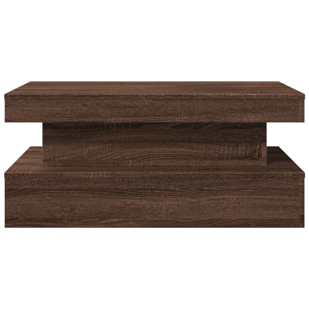 Salontafel met LED-verlichting 90x50x40 cm bruin eikenkleur is nu te koop bij PeponiXL, paradijselijk wonen!