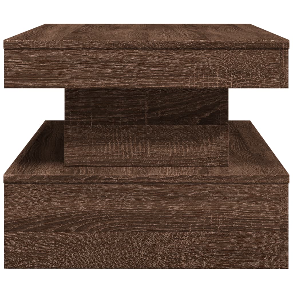 Salontafel met LED-verlichting 90x50x40 cm bruin eikenkleur is nu te koop bij PeponiXL, paradijselijk wonen!
