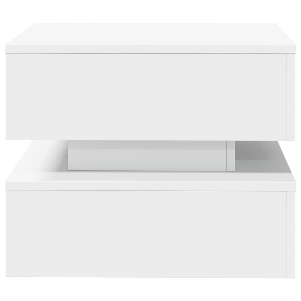 Salontafel met LED-verlichting 50x50x40 cm wit is nu te koop bij PeponiXL, paradijselijk wonen!