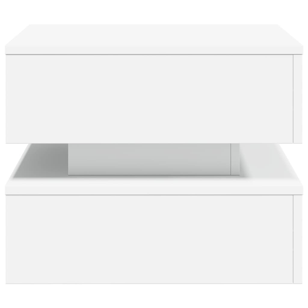 Salontafel met LED-verlichting 50x50x40 cm wit is nu te koop bij PeponiXL, paradijselijk wonen!