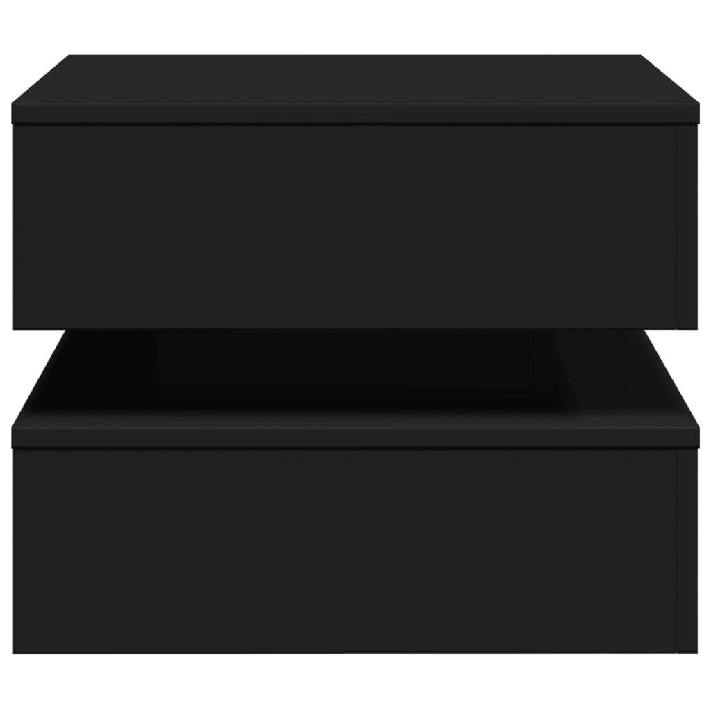 Salontafel met LED-verlichting 50x50x40 cm zwart is nu te koop bij PeponiXL, paradijselijk wonen!