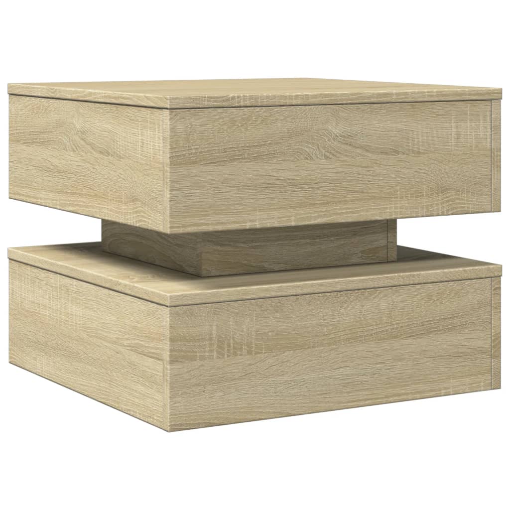 Salontafel met LED-verlichting 50x50x40 cm sonoma eiken is nu te koop bij PeponiXL, paradijselijk wonen!