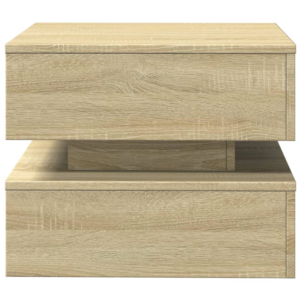 Salontafel met LED-verlichting 50x50x40 cm sonoma eiken is nu te koop bij PeponiXL, paradijselijk wonen!