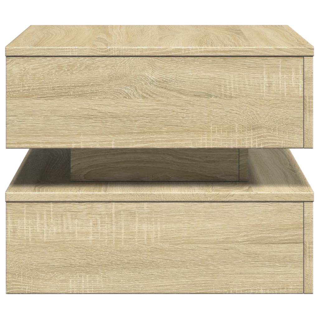 Salontafel met LED-verlichting 50x50x40 cm sonoma eiken is nu te koop bij PeponiXL, paradijselijk wonen!