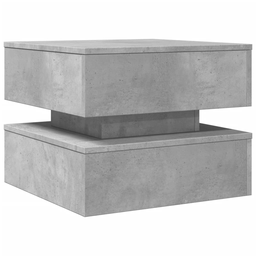 Salontafel met LED-verlichting 50x50x40 cm betongrijs is nu te koop bij PeponiXL, paradijselijk wonen!