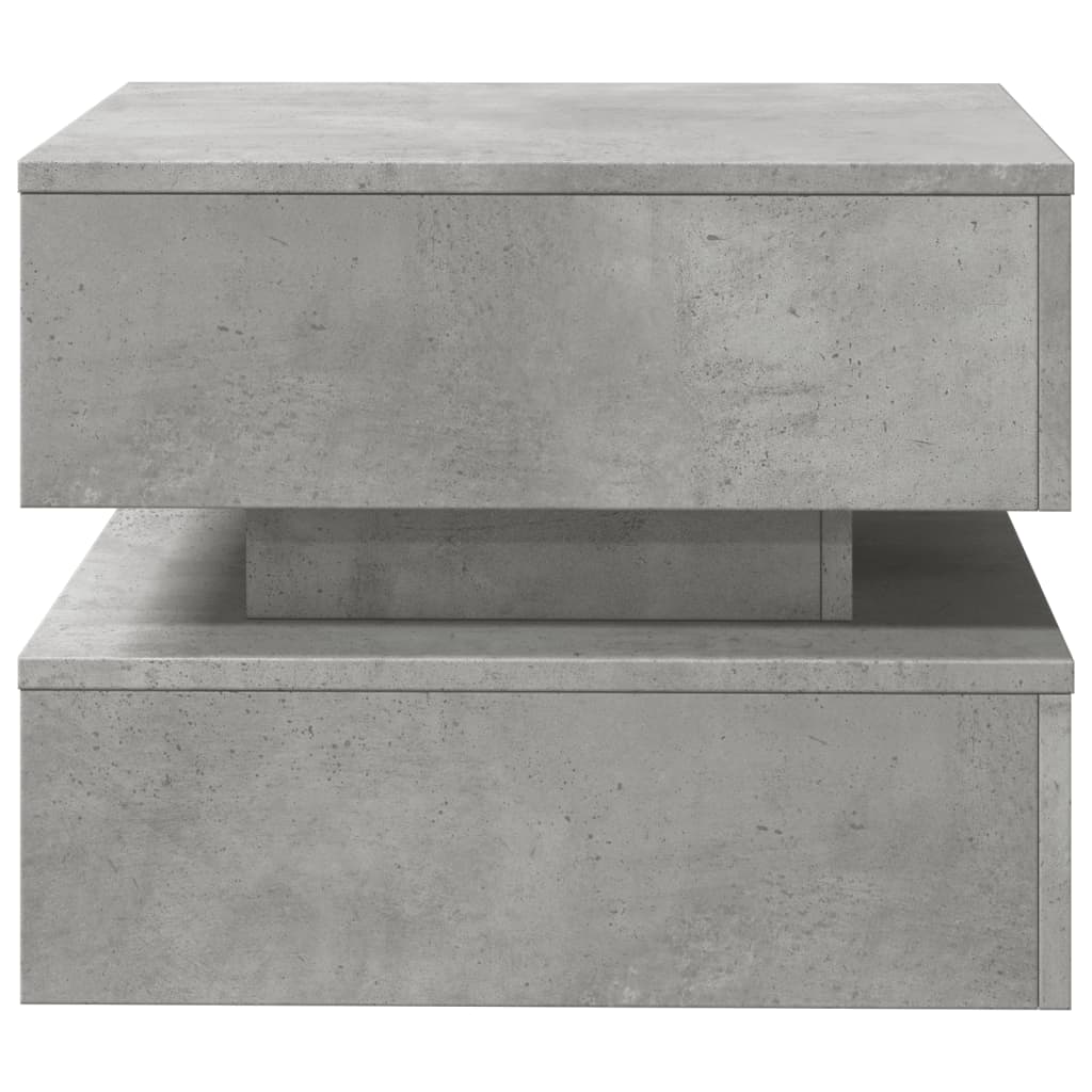 Salontafel met LED-verlichting 50x50x40 cm betongrijs is nu te koop bij PeponiXL, paradijselijk wonen!