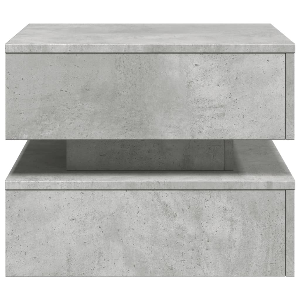Salontafel met LED-verlichting 50x50x40 cm betongrijs is nu te koop bij PeponiXL, paradijselijk wonen!