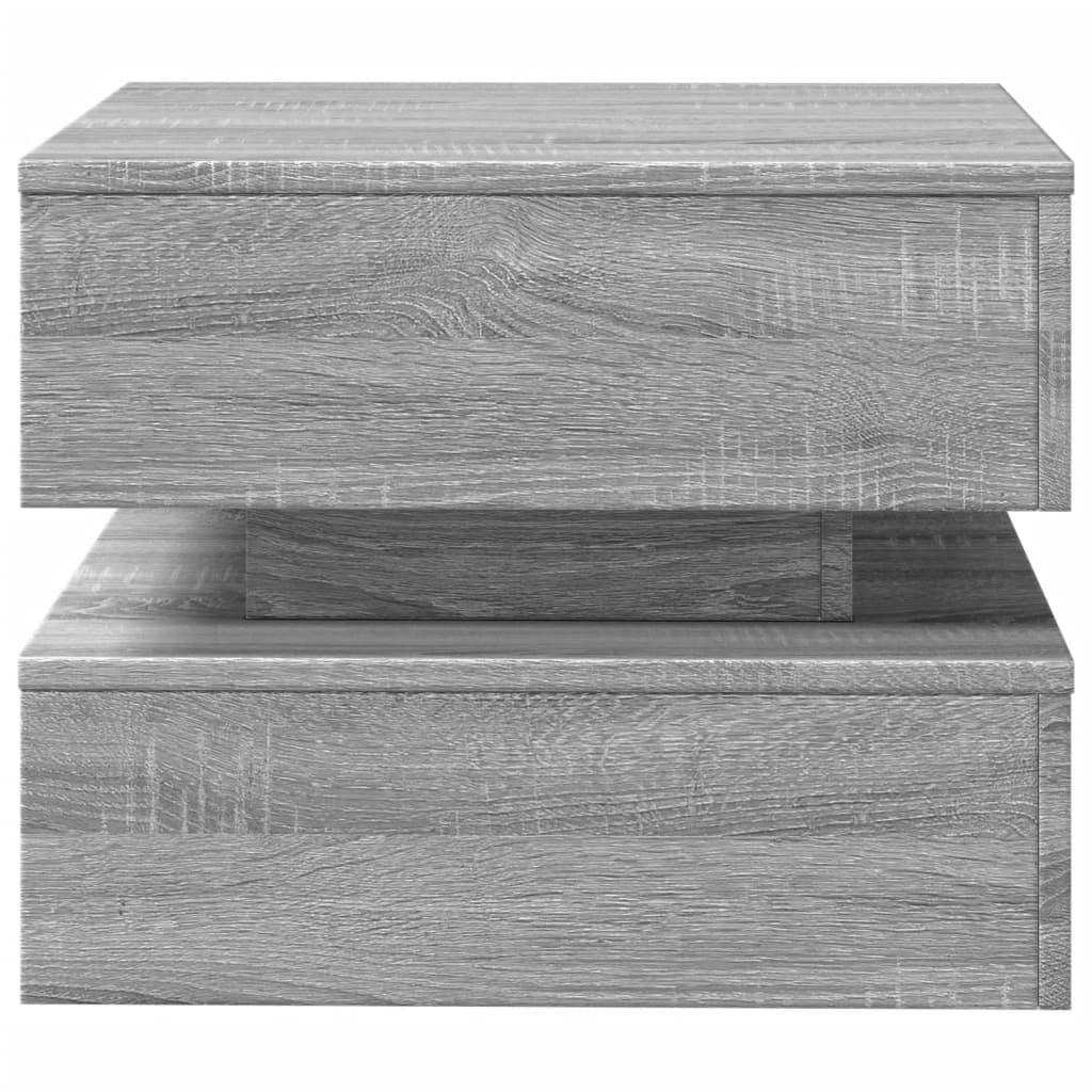 Salontafel met LED-verlichting 50x50x40 cm grijs sonoma eiken is nu te koop bij PeponiXL, paradijselijk wonen!