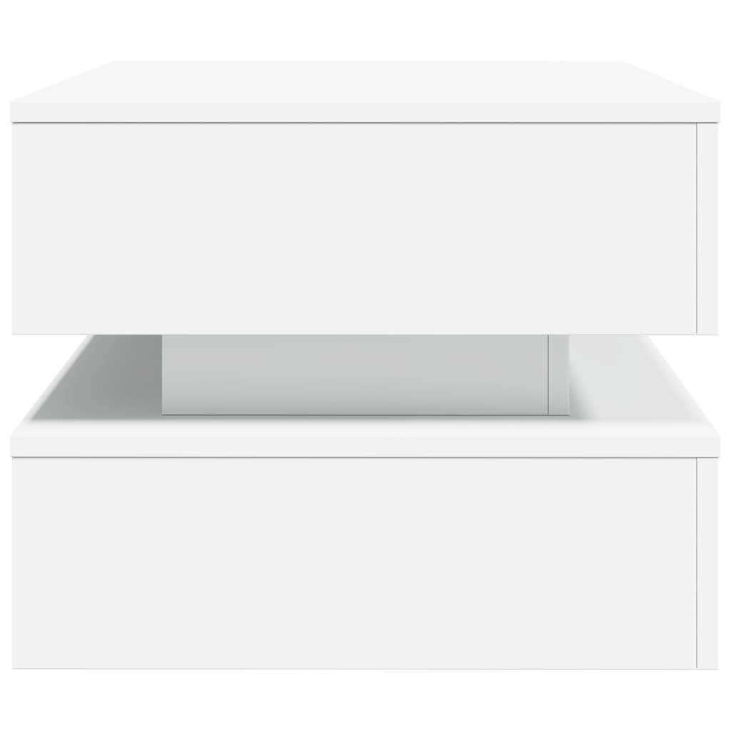 Salontafel met LED-verlichting 90x50x40 cm wit is nu te koop bij PeponiXL, paradijselijk wonen!