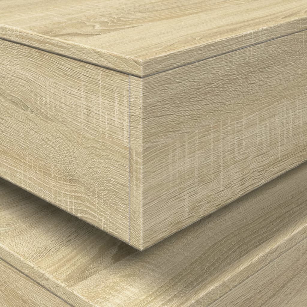 Salontafel met LED-verlichting 90x50x40 cm sonoma eikenkleurig is nu te koop bij PeponiXL, paradijselijk wonen!