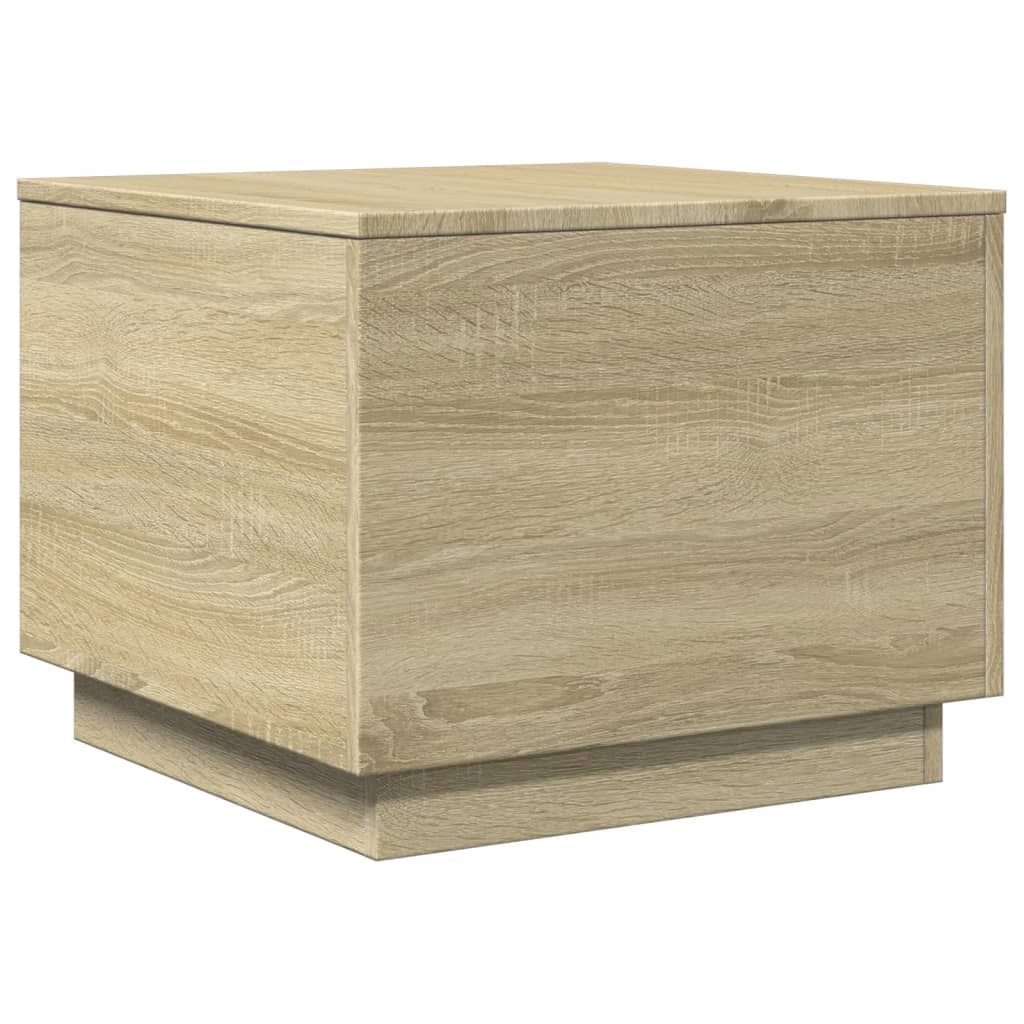 Salontafel met LED-verlichting 50x50x40 cm sonoma eiken is nu te koop bij PeponiXL, paradijselijk wonen!